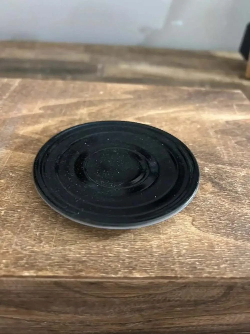 Hazel Atlas Black Milkglass saucer